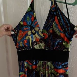 Extra long summer halter dress